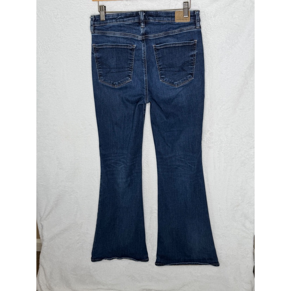 American Eagle Womens 6 Blue Super High-Rise Flare Next Level Stretch Jeans - Picture 5 of 12
